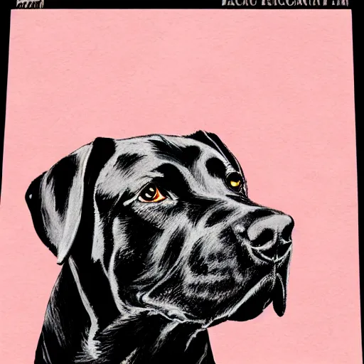 Image similar to pink rottweiler concept art