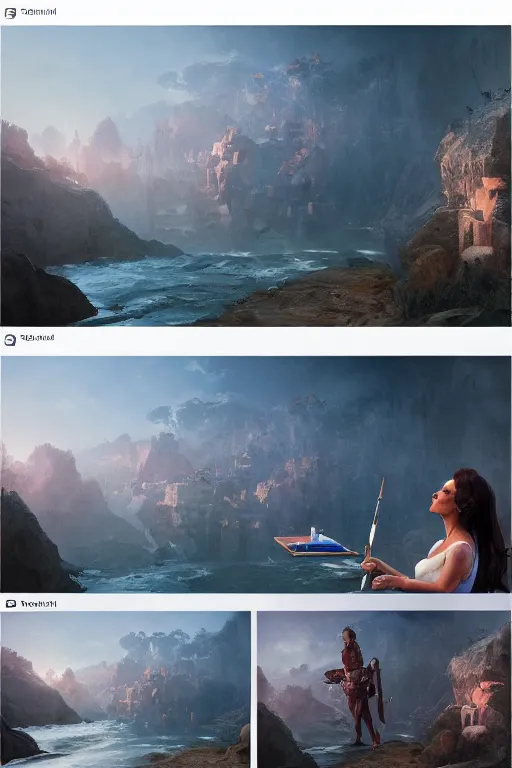 Prompt: photo of Lisa Ann gets painting a picture. Greg rutkowski legendary matte painting.. 4k, particles light,