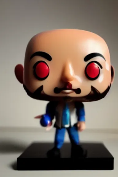 Image similar to “ very very intricate photorealistic photo of a jeff bezos funko pop, photo is in focus with detailed atmospheric lighting, award - winning details ”