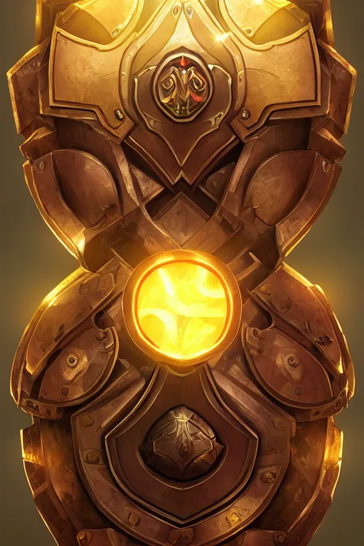 Image similar to shield fantasy epic legends game icon stylized digital illustration radiating a glowing aura global illumination ray tracing hdr fanart arstation by ian pesty and katarzyna da „ bek - chmiel