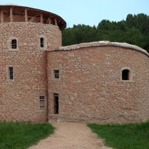 Image similar to a house or a hat or a leg or a byzantine fortress