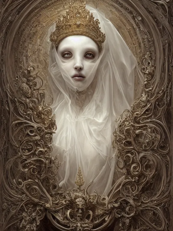 a beautiful render of baroque catholic veiled ghost | Stable Diffusion ...