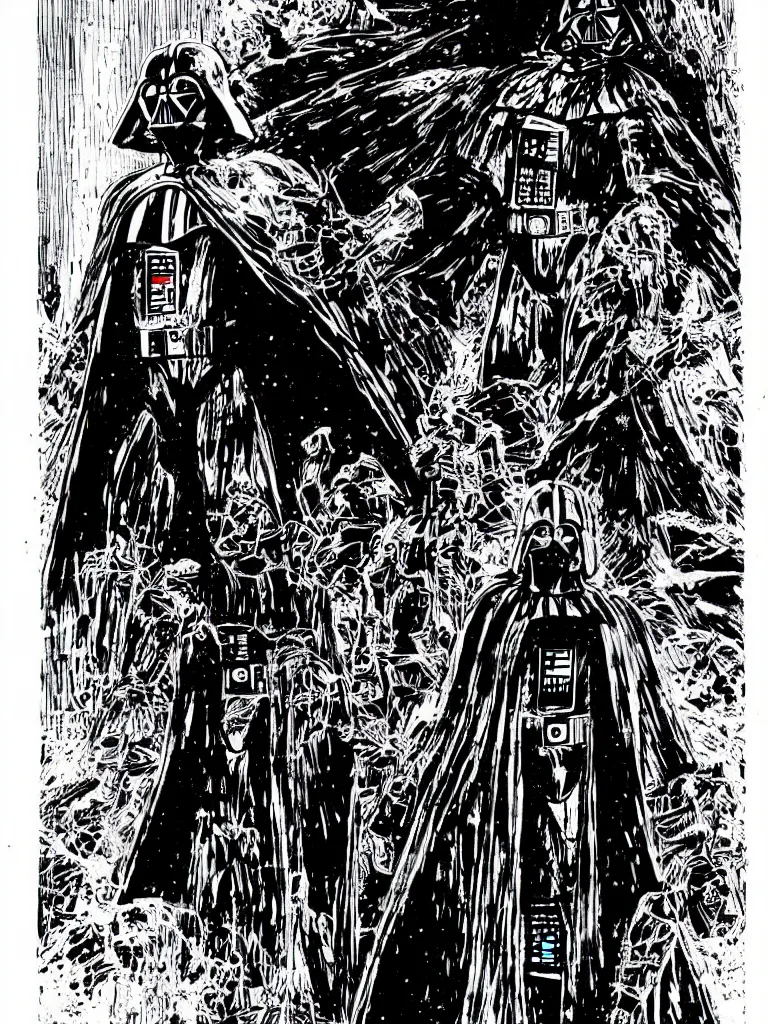 Image similar to Darth Vader by Philippe Druillet