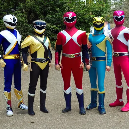 Prompt: Every single power ranger