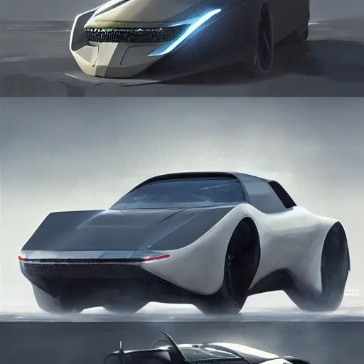 Prompt: aftermarket car, elegant, digital painting, concept art, smooth, sharp focus, art style from Wang Ke and Greg Rutkowski and Bruce Kaiser and Scott Robertson and Dmitry Mazurkevich and Doruk Erdem and Jon Sibal, small style cue from Blade Runner and Minority Report and iRobots