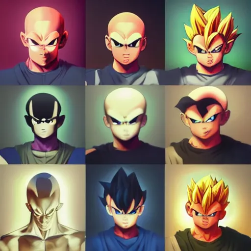 face icon stylized minimalist dragon ball gt, loftis