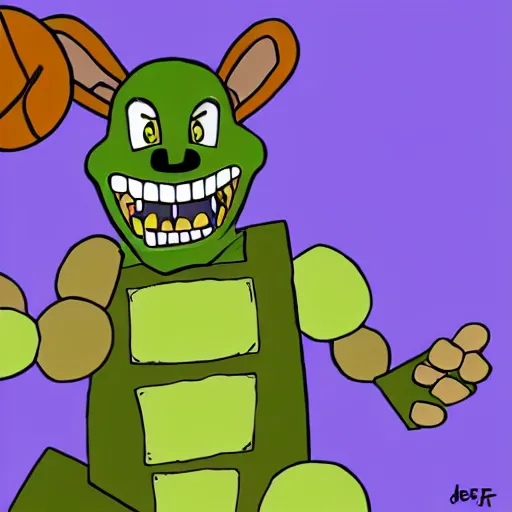 Image similar to springtrap playing in the nba