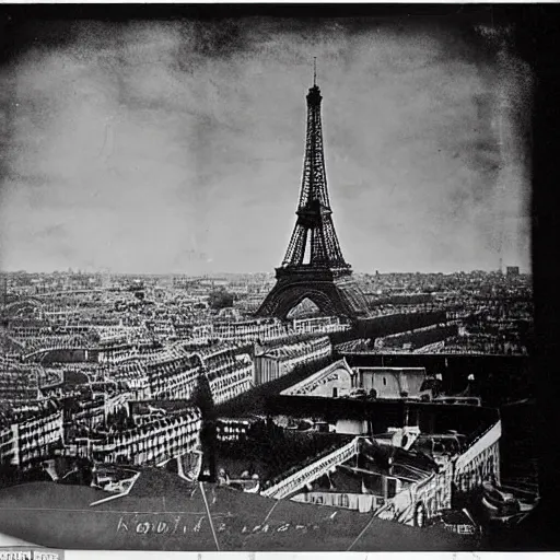 Prompt: the Eiffel Tower, photographed on November 23rd, 1888 during its construction