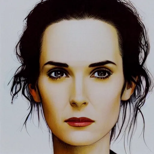 Prompt: “ winona ryder retro minimalist portrait by jean giraud, moebius, sharp, smooth face, comic!!!, 8 k ”