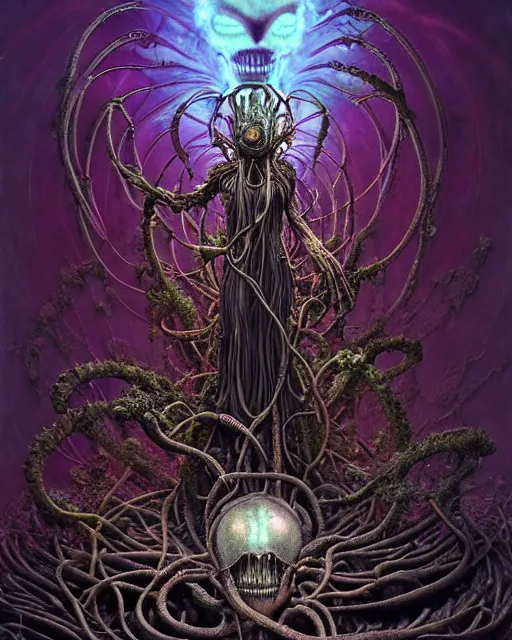 Image similar to the platonic ideal of flowers, rotting, insects and praying of cletus kasady carnage thanos dementor wild hunt chtulu mandelbulb schpongle tsar bomba bioshock xenomorph akira, ego death, decay, dmt, psilocybin, concept art by randy vargas and zdzisław beksinski