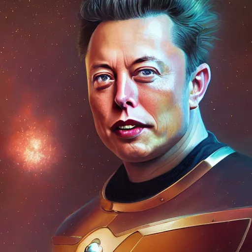 Prompt: a portrait of Elon Musk as a wizard, detailed, centered, digital painting, artstation, concept art, donato giancola, Joseph Christian Leyendecker, WLOP, Boris Vallejo, Breathtaking, 8k resolution, extremely detailed, beautiful, establishing shot, artistic, hyperrealistic, octane render