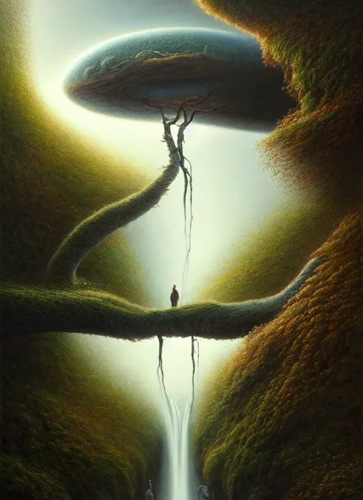 Image similar to a hyper-detailed 3d render like a Oil painting of Nature witnessing itself through all beings, all life, surrealism!!!!! surreal concept art, lifelike, photorealistic, digital painting, aesthetic, smooth, sharp focus, Artstation HD, by Greg Rutkowski, Chris Tulloch McCabe, Valentina Remenar and Asher Duran,