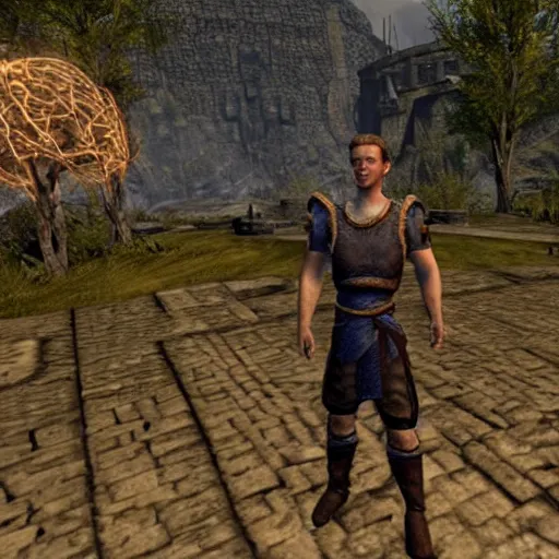 Prompt: Mark Zuckerberg in The Elder Scrolls: Oblivion