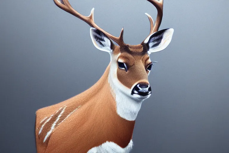 Prompt: a fallow deer by WLOP on artstation,