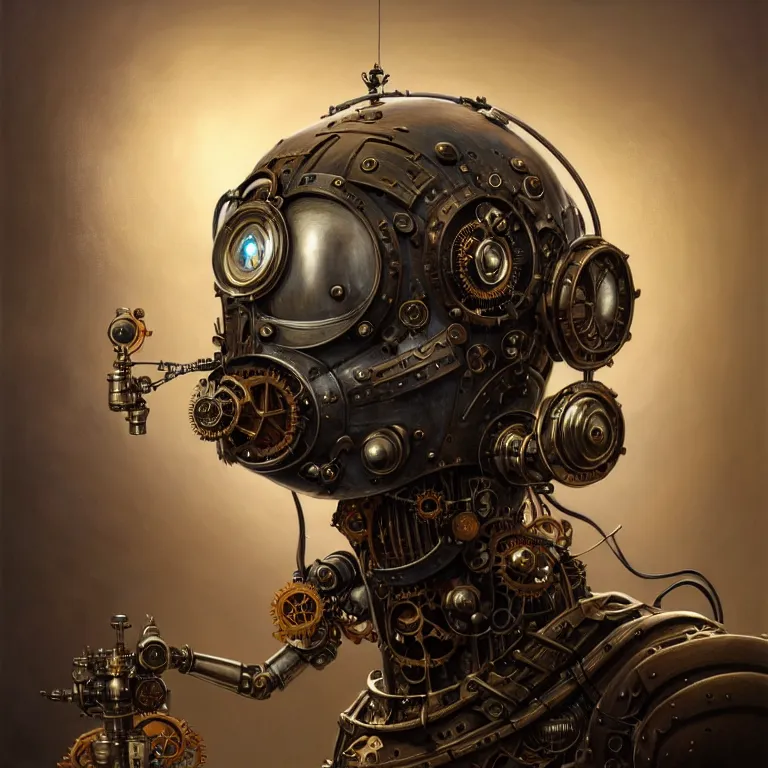 Image similar to portrait shot of a steampunk robot the mosquito, unreal engine realistic render, 8 k, micro detail, intricate, elegant, highly detailed, centered, digital painting, artstation, smooth, sharp focus, illustration, artgerm, tomasz alen kopera, peter mohrbacher, donato giancola, joseph christian leyendecker, wlop, boris vallejo