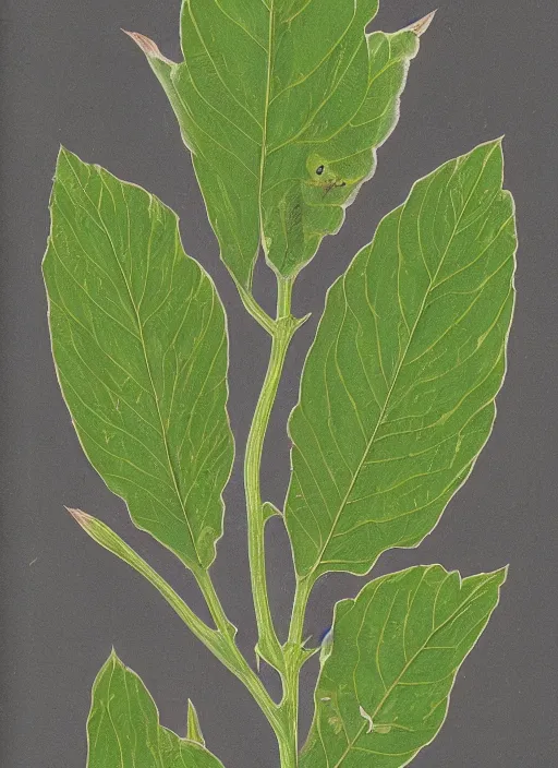 Image similar to scientific botanical illustration of a plant with human fingers