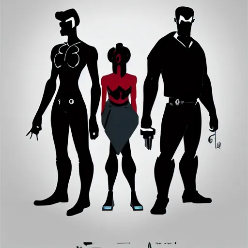 Prompt: stylized proportions, human character, large shoulders, long legs, the expanse tv series, in the style of mike mignola, trending on artstation