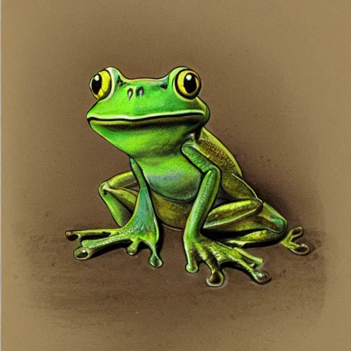 Image similar to an anthropromorphic frog