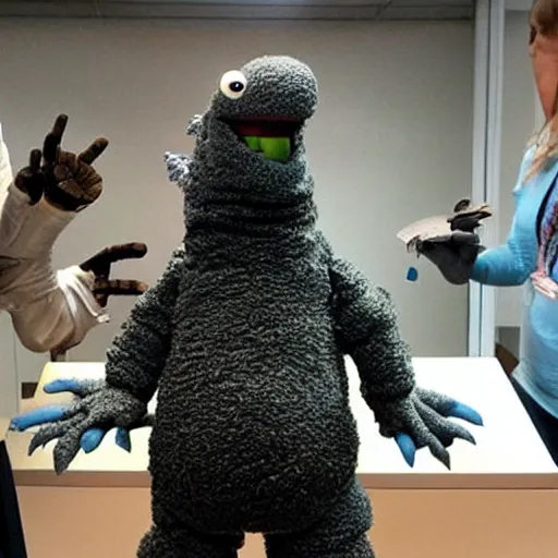 Prompt: godzilla as a muppet