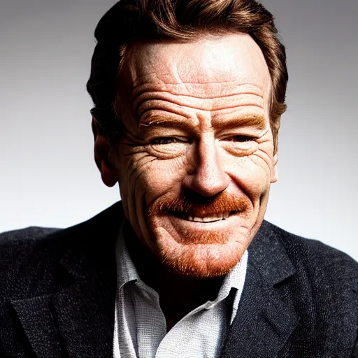 Image similar to closeup portrait of happy bryan cranston with mouth full of cranberies, food photography, natural light, sharp, detailed face, magazine, press, photo, steve mccurry, david lazar, canon, nikon, focus