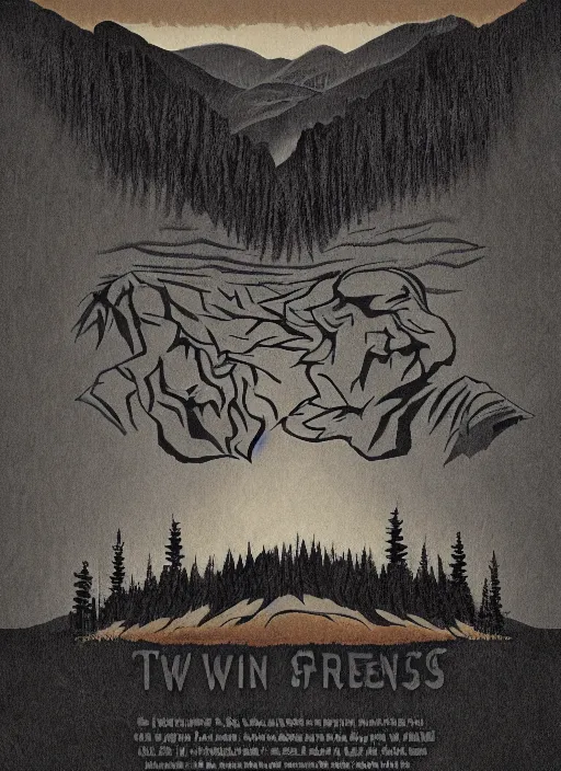 Prompt: Twin Peaks artwork by Owen Smith