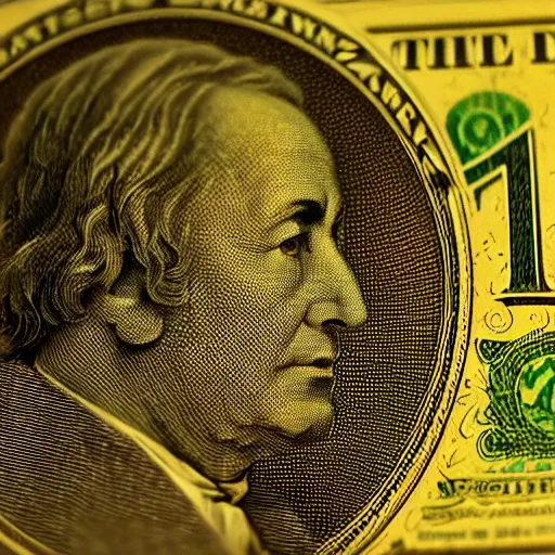 Image similar to macro photography of the American dollar bill