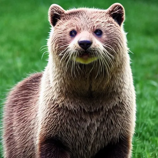 Prompt: half cat, half otter, half grizzly bear