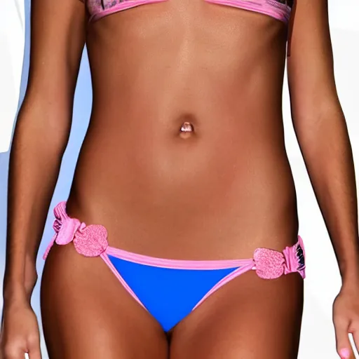 Image similar to Drake wearing a pink bikini, 8k, sharp, high details, detailed face
