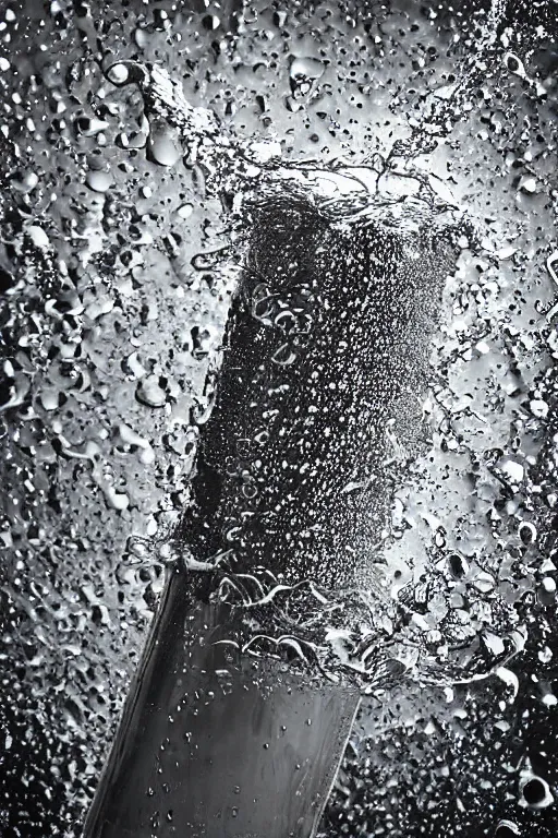 Prompt: a high detail photo of a full size bottle of beer, splashes of liquid, energetic, delicate by marcel christ