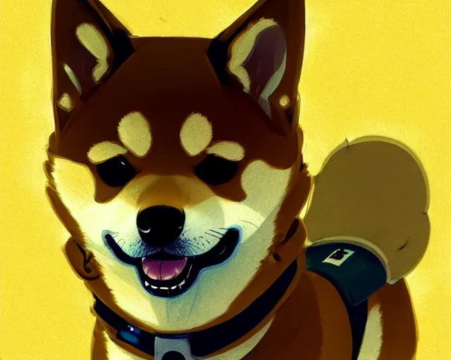 a study of cell shaded cartoon of an adorable shiba | Stable Diffusion ...