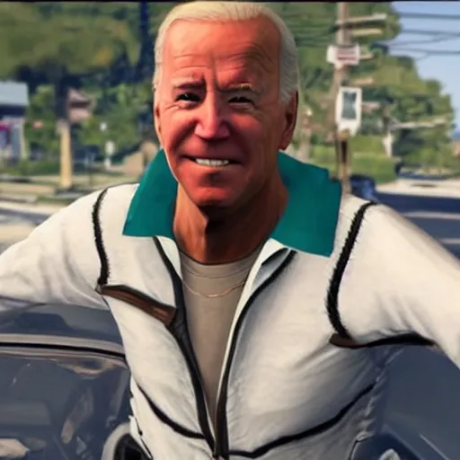 Image similar to joe biden as a gta 5 character