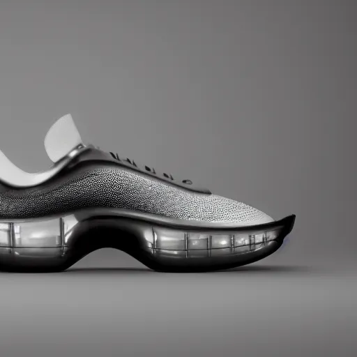 Nike Shoe Made Of Transparent Glass, Octane Render, 