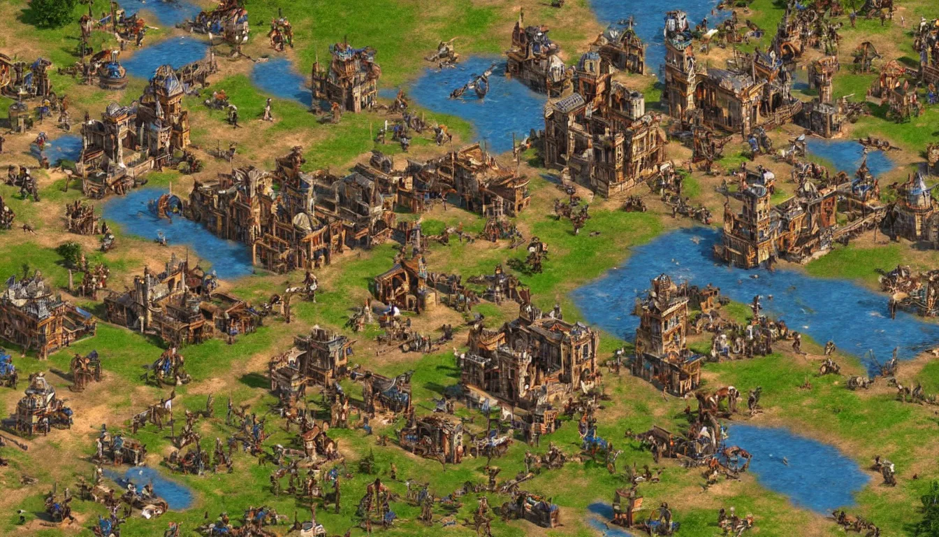 Prompt: Age Of Empires II set in the modern day