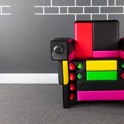 Image similar to a photo of a rubiks cube gaming chair