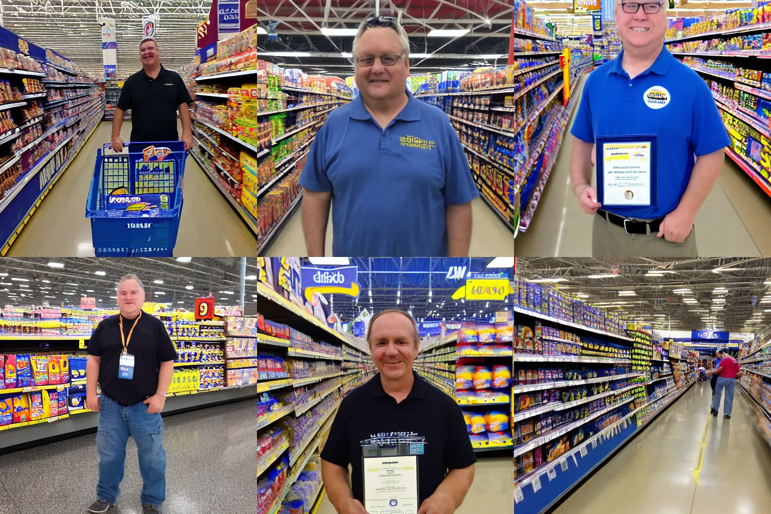 Prompt: HD award-winning photograph of jeffy sml at walmart