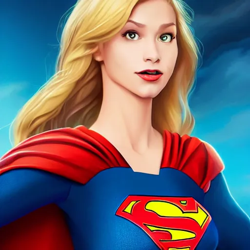 Image similar to A beautiful cartoon still portrait of Supergirl from DC Super Hero Girls (TV Series 2019-), 4k oil on linen by wlop, artgerm, andrei riabovitchev, nuri iyem, james gurney, james jean, greg rutkowski, highly detailed, soft lighting 8k resolution