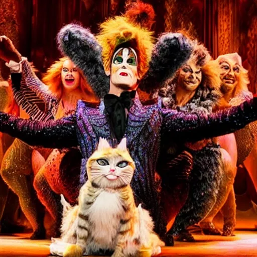 Prompt: jim carrey in cats the musical