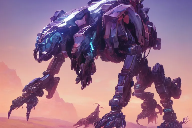 Prompt: clawstrider machine mecha animal beast robot of horizon forbidden west horizon zero dawn bioluminiscence, behance hd by jesper ejsing, by rhads, makoto shinkai and lois van baarle, ilya kuvshinov, rossdraws global illumination