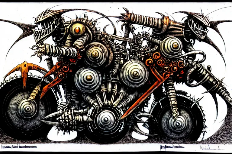 Image similar to ian miller, infernal motorbiker