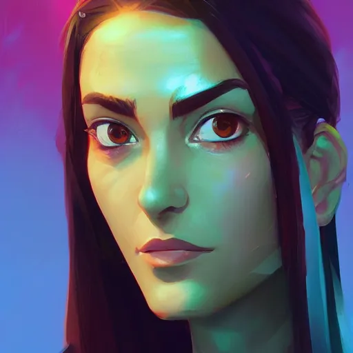 Image similar to profile portrait, maya ali mage, gloomhaven, dynamic lighting, gaudy colors, octane render aesthetic, matte painting concept art, official fanart behance hd artstation by jesper ejsing, by rhads and makoto shinkai and lois van baarle and ilya kuvshinov and rossdraws