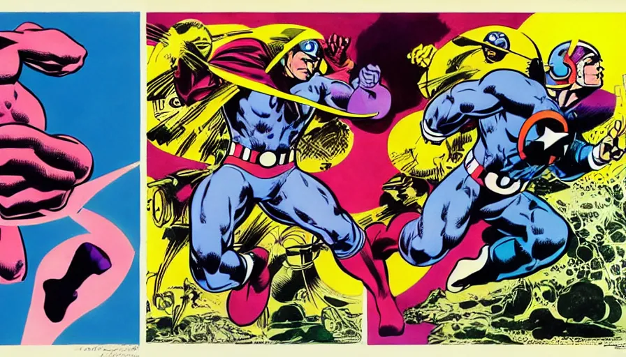 Image similar to the two complementary forces that make up all aspects and phenomena of life, by Jack Kirby