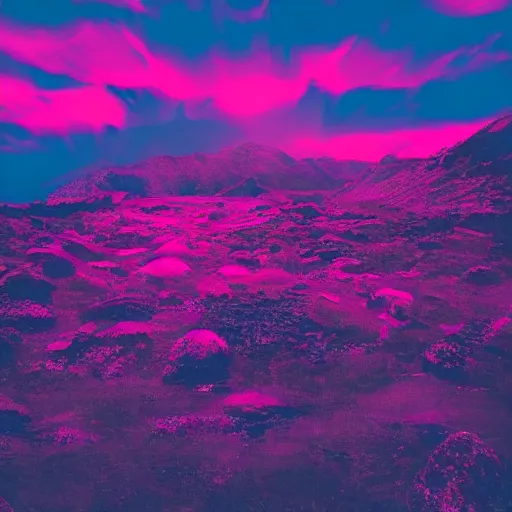 Prompt: neon landscape