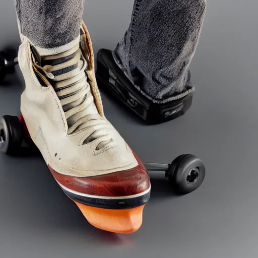 Image similar to skate boot on a cast