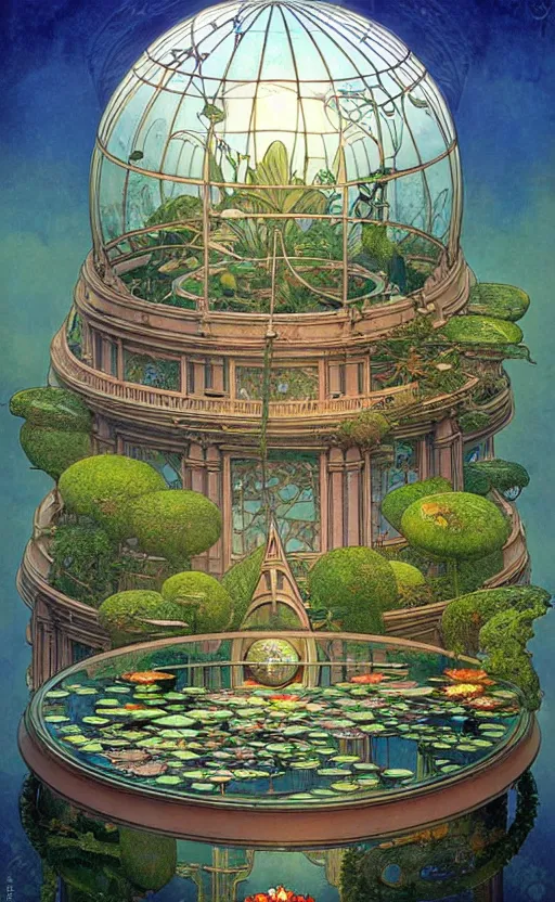 solarpunk,city, green,plants, buildings,art nouveau, concept art 