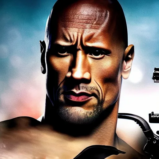 Image similar to Dwayne Johnson in the punisher 4k detailed super realistic