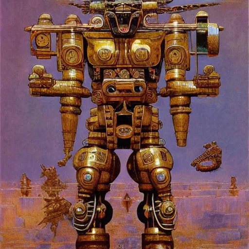 Image similar to elaborate mayan art deco mecha by j. c. leyendecker, bosch, and beksinski