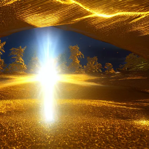 Prompt: The Holy Spirit, love, purity, gold, gold and white light, volume rays, photo realistic, cinematic_cinematography_ultra_detail by Albert Bierstadt in Unreal Engine, 8k resolution