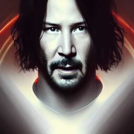 Image similar to Keanu Reeves as an angel, 8k, intricate, cinematic lighting, highly detailed, digital painting, artstation, concept art, smooth, sharp focus, illustration, art by Artgerm