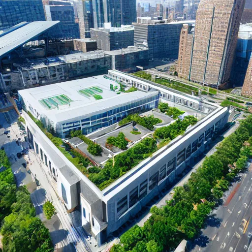 Prompt: biotech park in nyc