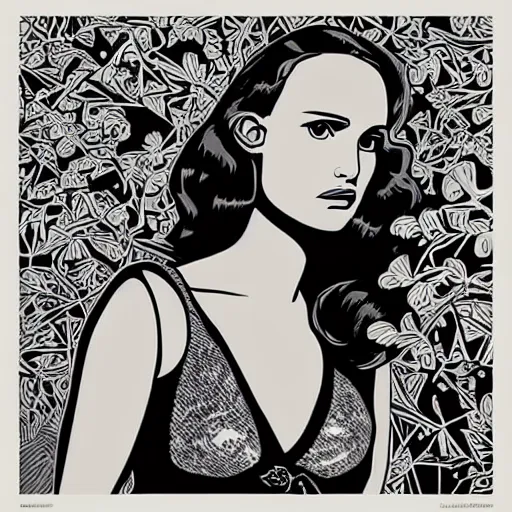 Prompt: “Natalie Portman, full color, mcbess poster, super detailed image””